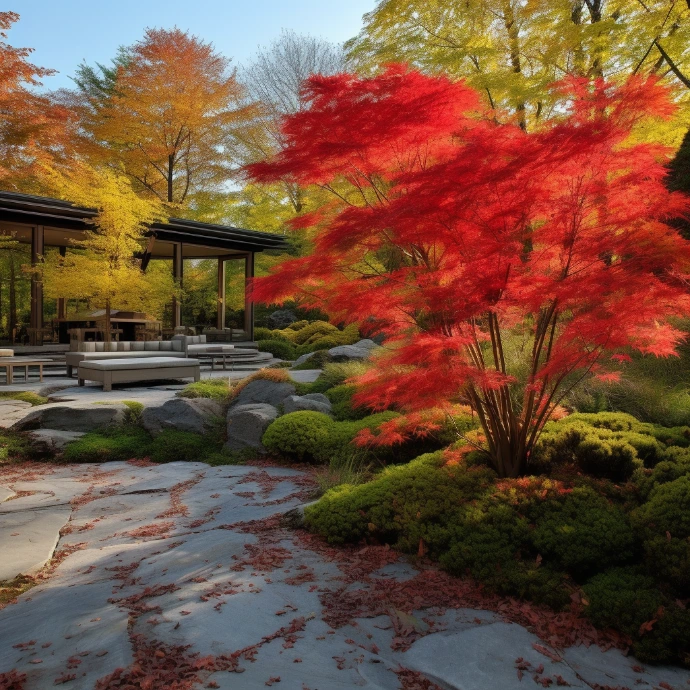Jardin zen erable fireglow