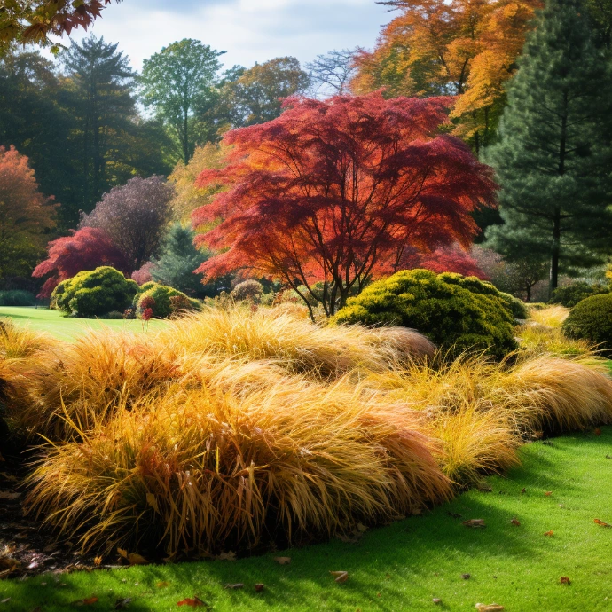 Jardin zen erable rouge