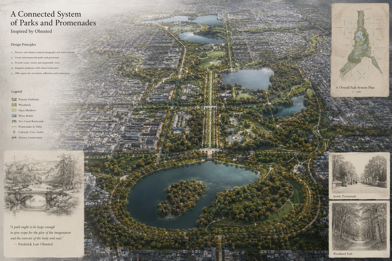 Frederick Law Olmsted plans