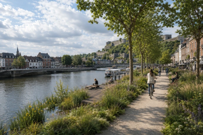 Architecte paysagiste Namur Quais de la Meuse